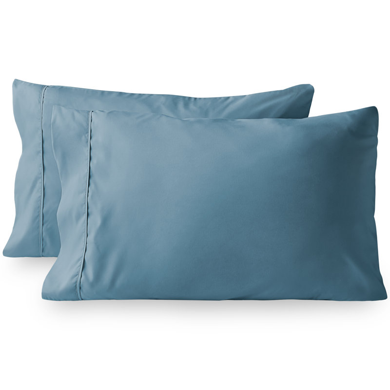 Light Gray Cotton Hypoallergenic Standard Pillowcases Set of 4