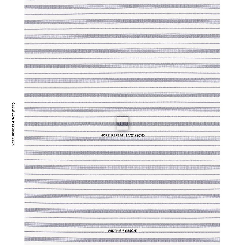 Serra Mesa Indoor/Outdoor Stripe Fabric, Navy