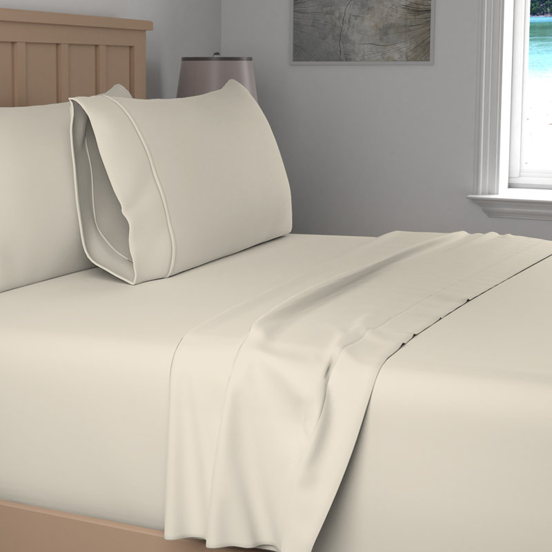 100% Cotton Ultra-Light Flat Sheet, Ivory, King Flat Sheet