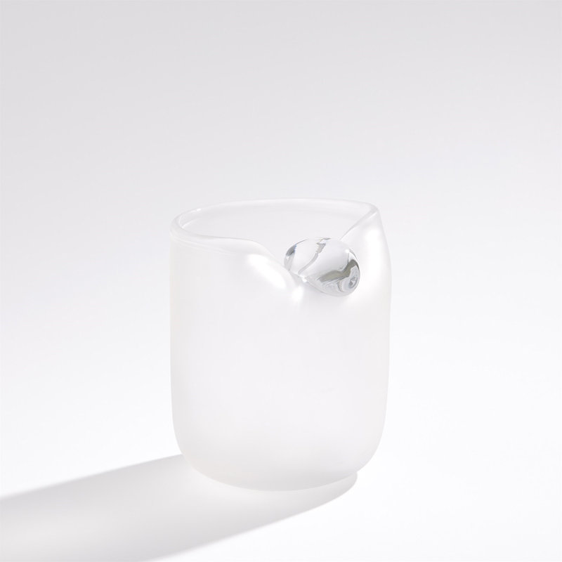 Poise Vase, 8" H x 6.5" W x 6.5" D, White
