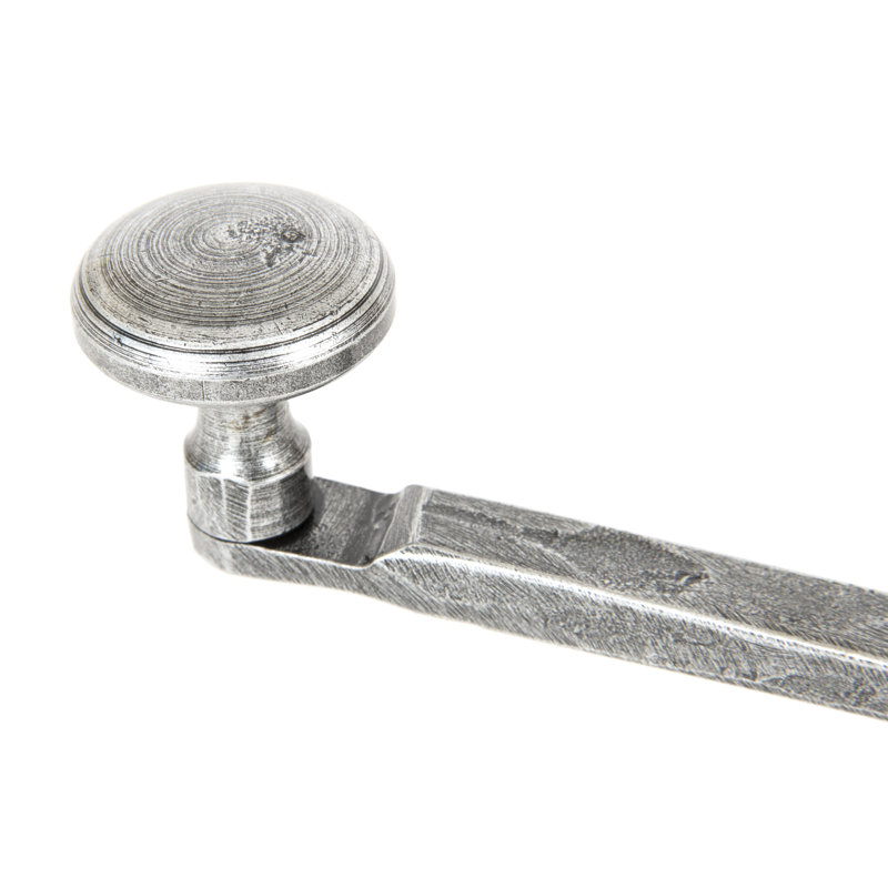 French Pewter Door Bolt, Pewter Patina, 39.4cm H x 4.7cm W x 7.2cm D
