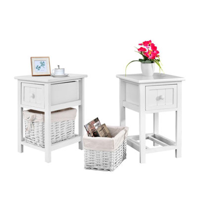 Byrnes 28cm W Manufactured Wood Bedside Table