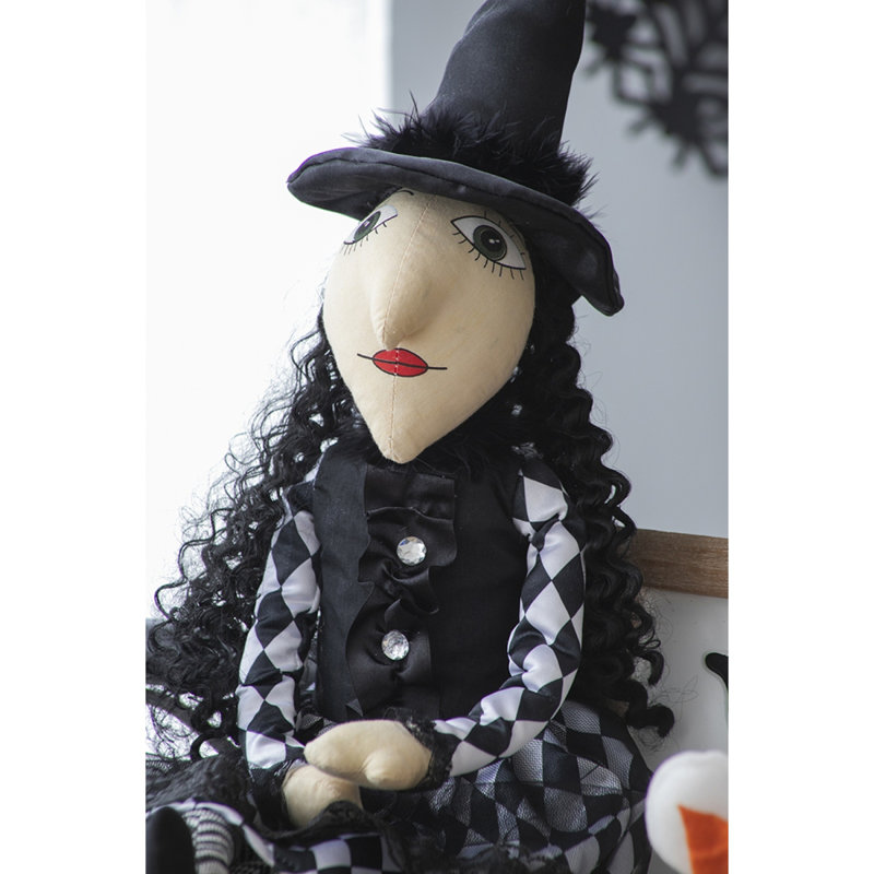 21"H Halloween Sitting Witch Decor