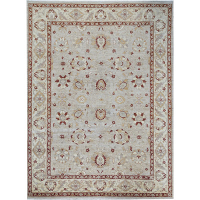 Hand-Knotted High-Quality Beige Area Rug