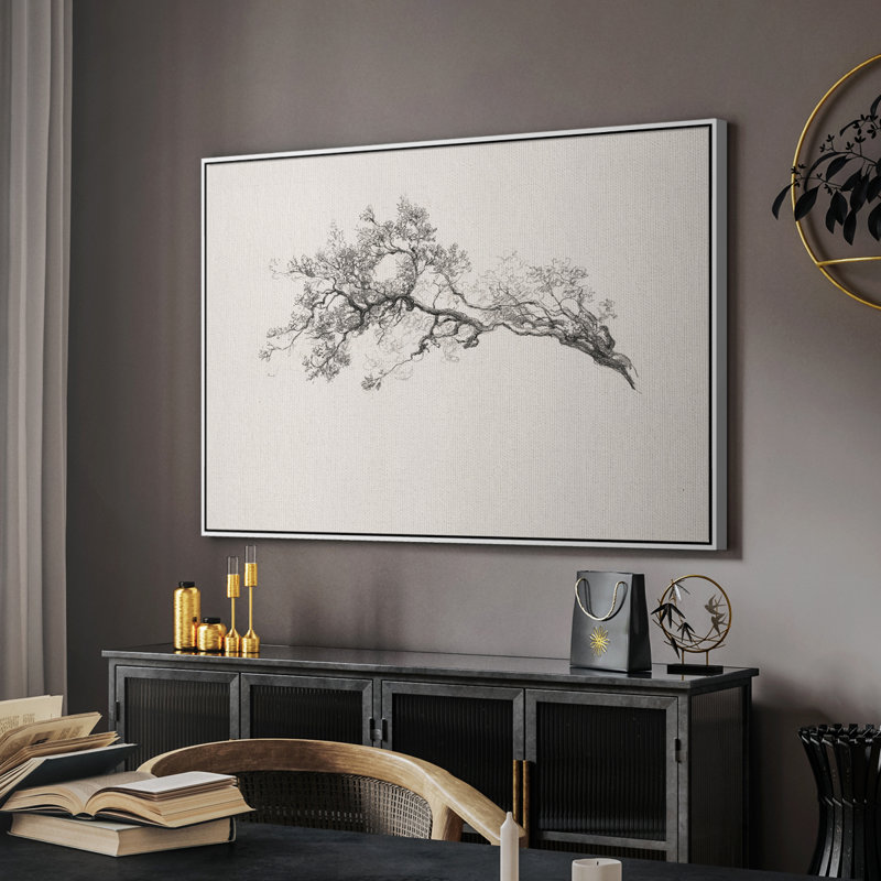 Toile tendue avec châssis rétro X, White Floater Framed Canvas, H 17 po x l 25 po x P 2 po
