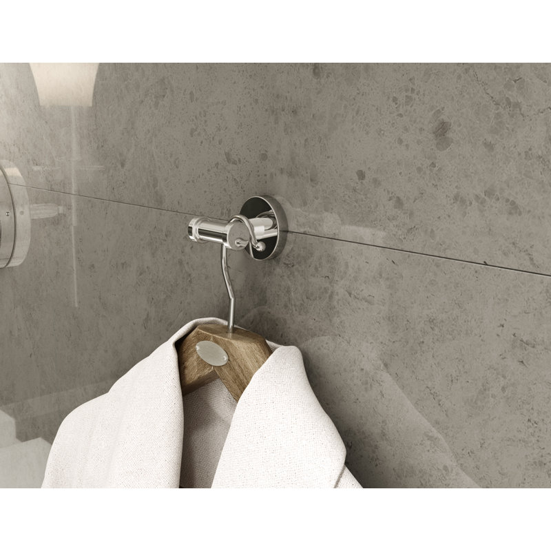 Dia Wall Mounted Double Robe Hook, Chrome