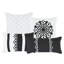 Ensemble d'édredon en microfibre noir / blanc 7 pièces-239111763