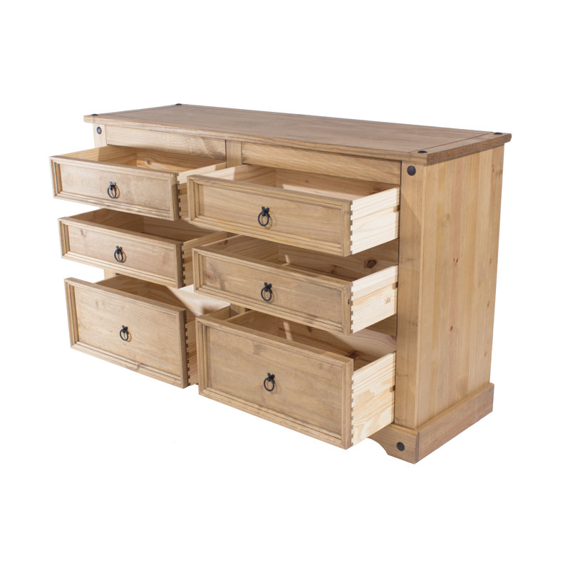 Payton 6 Drawer Double Dresser, 3+3 wide chest of drawers