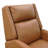 Brown Mid-Century Modern Pushback Recliner - Linen Fabric, Tapered Legs, Channel Detail-539644024