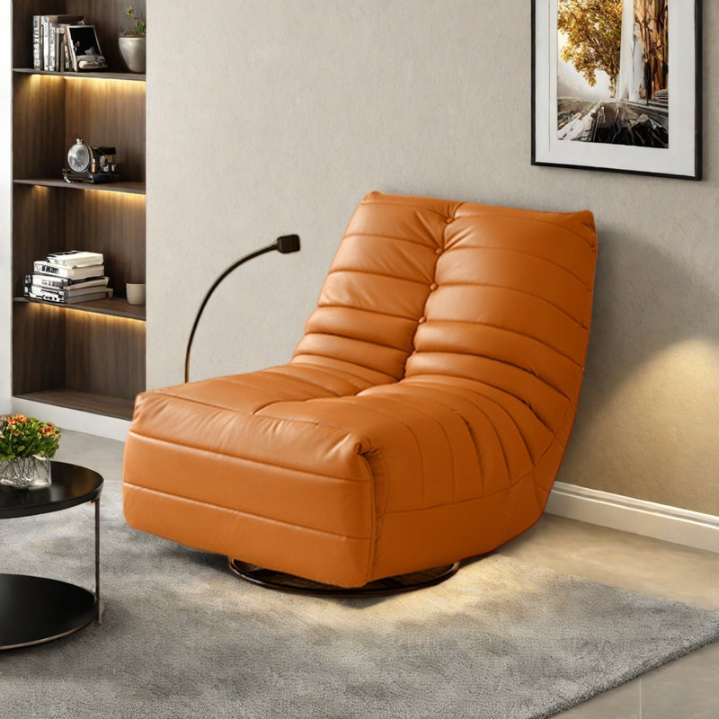 Comfortable rotating recliner chair, Orange