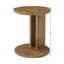 Table de chevet 19,68 "en bois massif, table de chevet ronde en C pour chambre à coucher, ensemble de 2
