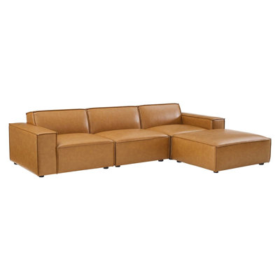 Canapé modulaire en cuir 4 pièces Modway Restore