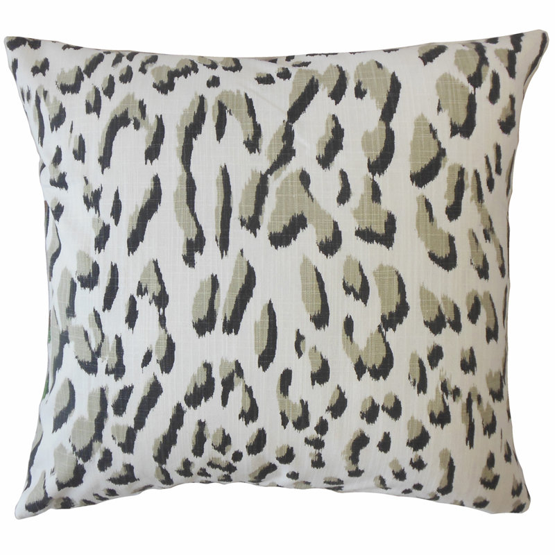 Oreiller en coton Kainda, Sable, 18 po x 18 po