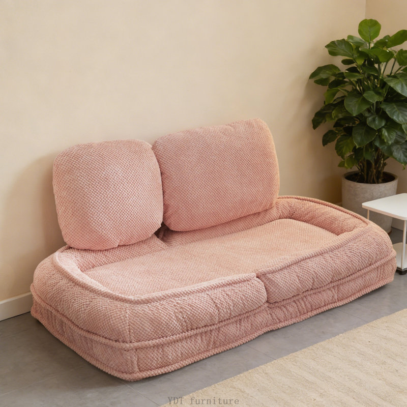 Canapé paresseux pliable (rose), Polyester rose