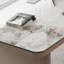 Bureau blanc / blanc + beige pierre rectangulaire + bois manufacturé avec 3 tiroirs-1461635366-1461635364