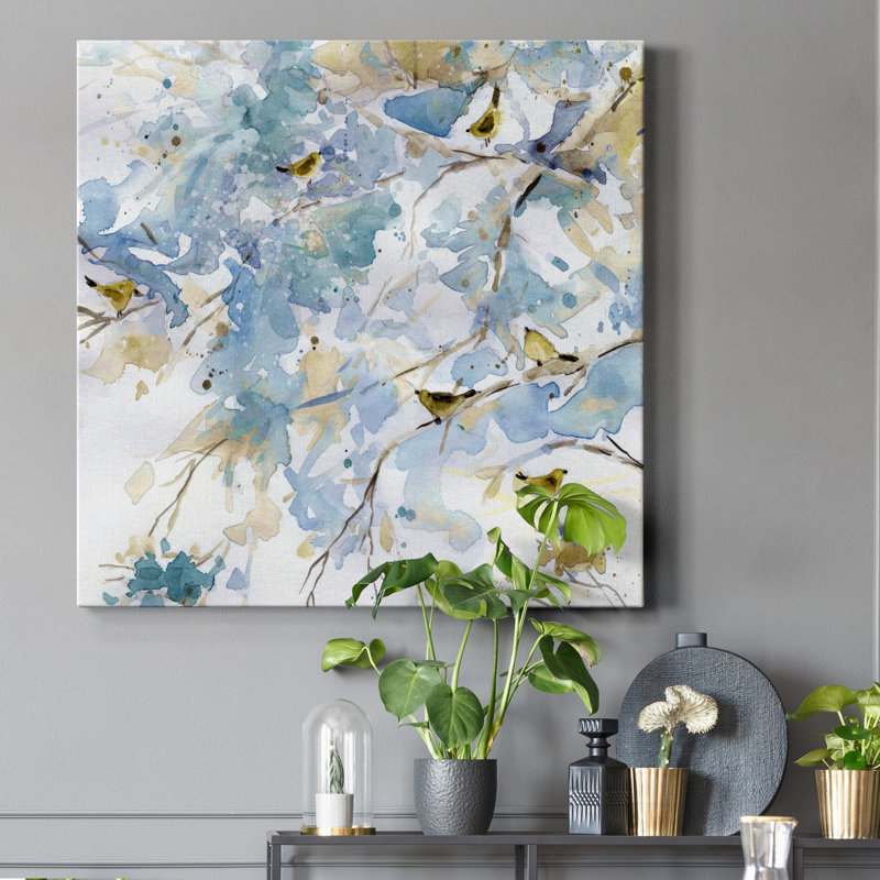 Lavande printemps II - reproduction d'art sur toile tendue, H 32 po x l 32 po x P 1 po
