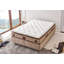 Matelas de luxe de style hôtel, 70,9 po x 78,7 po x 11,8 po | Housse en tricot doux, rembourrée d'un côté | Design blanc et brun | Parfait pour une nuit de sommeil confortable, qualité supérieure pour la maison ou la chambre d'amis-1702550078