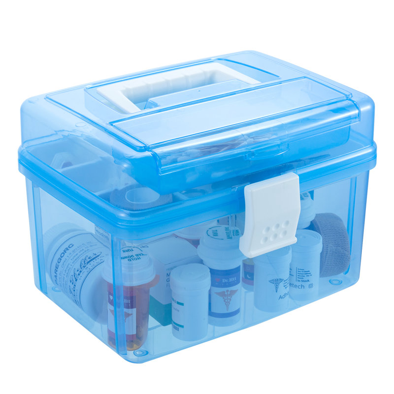 Blue Plastic Storage Basket Container