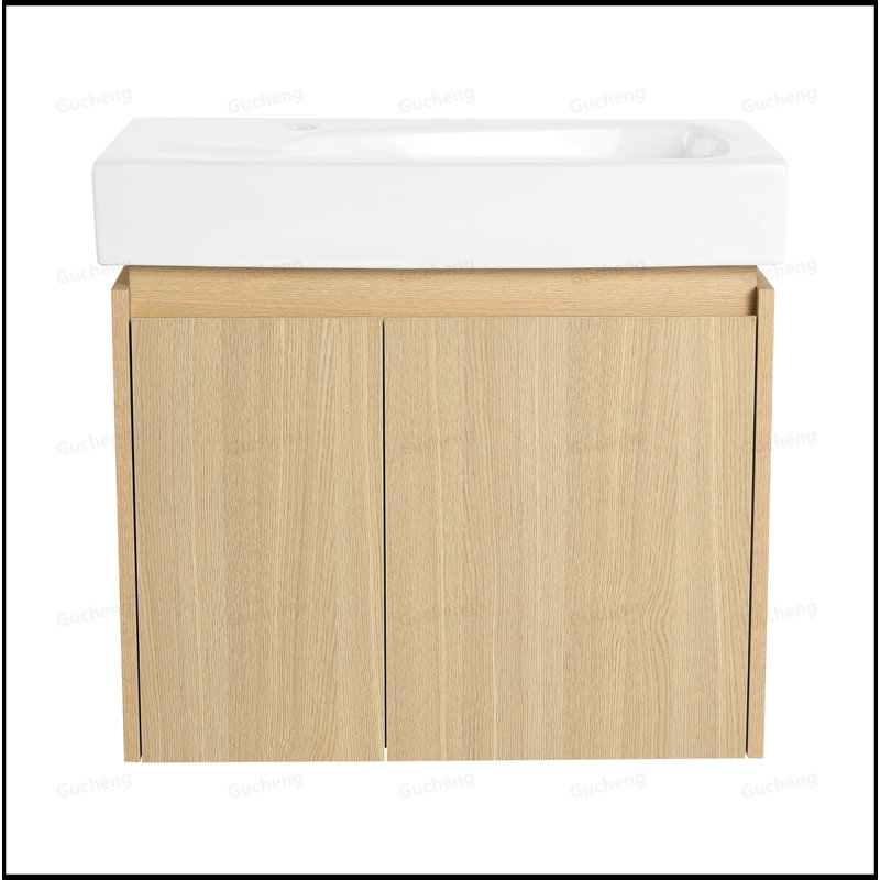 24Inch Wall-Mounted Vanity Sink Combo, Natural
