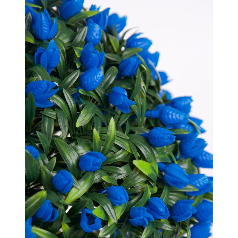 Faux Plant, 24cm H x 24cm W x 24cm D, Blue