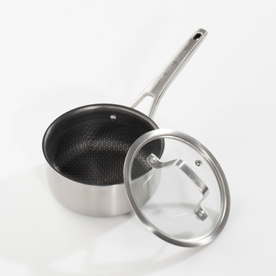 Hex Guard Non-Stick Stainless Steel Saucepan