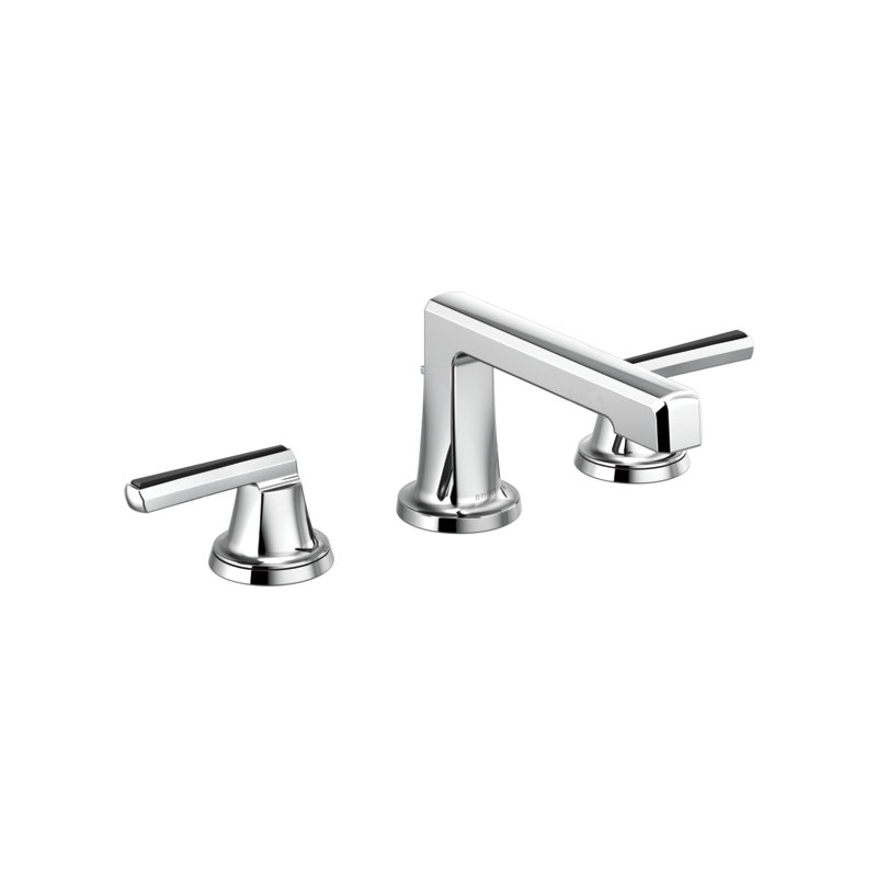Levoir® Two-Handle Wall Mount Lavatory Faucet, Polished Chrome, Low Lever Handle, 1.5