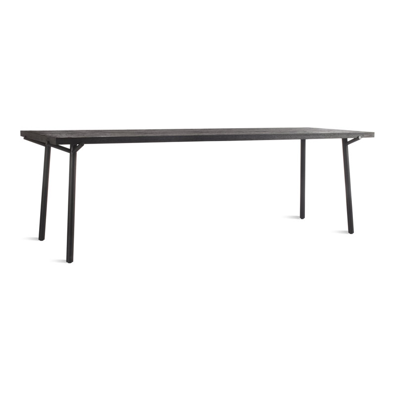 Branch Solid Oak Dining Table, 33" W x 91" L, Black, Black Oak