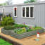 Lit de jardin surélevé galvanisé 8 x 3 x 1 pi, gris clair
