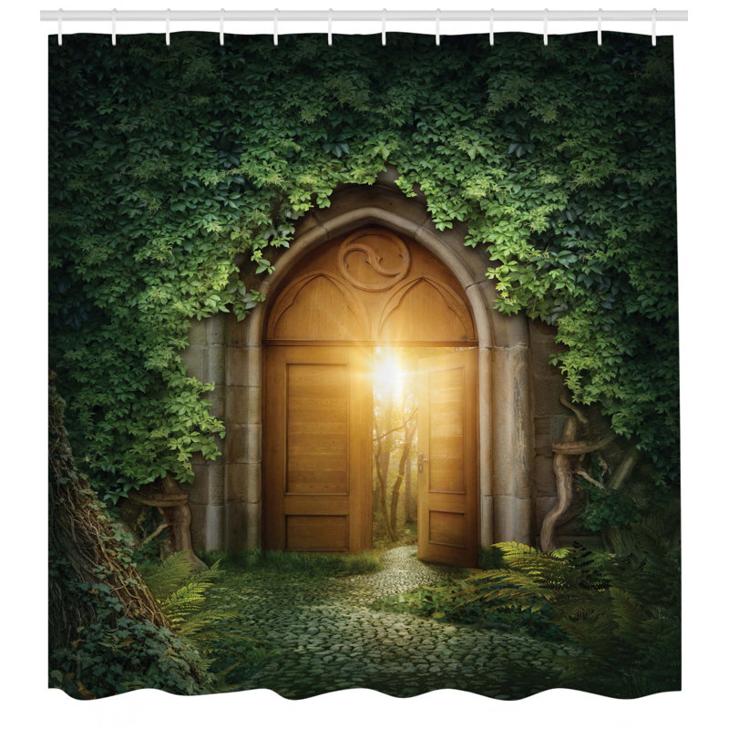 Shower Curtain with Hooks Included, 70" H x 69" W