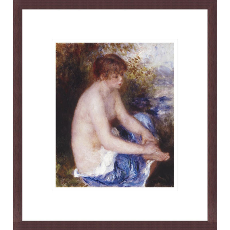 Petite nu bleu par Pierre-Auguste Renoir, impression giclée encadrée, H 15,52 po x l 13,75 po