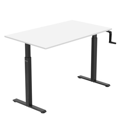 Structure de bureau debout à manivelle avec plateau de table 48 "