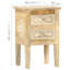 Aranca 40cm W Solid Wood Bedside Table