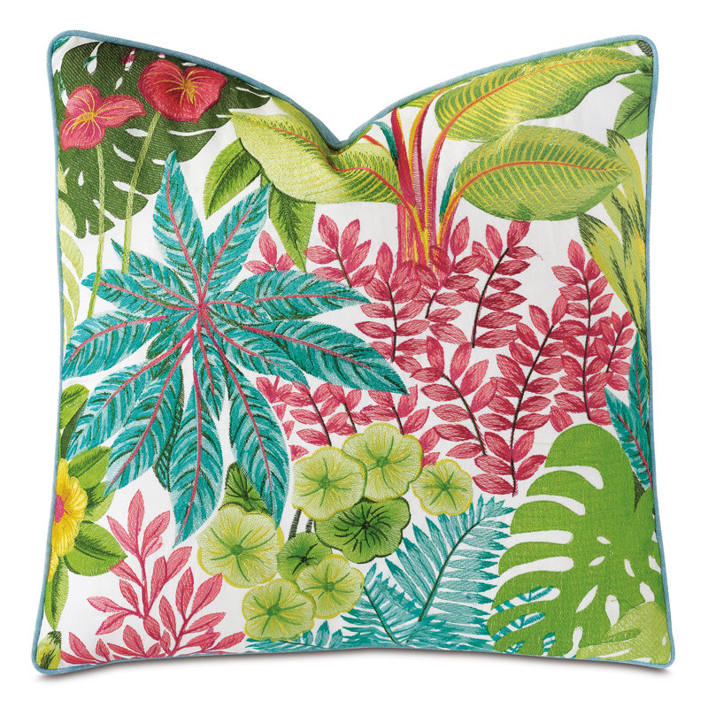 St Barths Embroidered Decorative by Barclay Buteras Pillow Cover & Insert