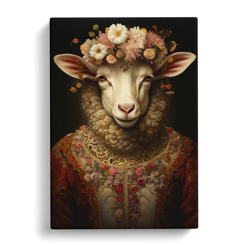 Sheep Baroque - No Frame Print, 76cm H x 50cm W x 3cm D
