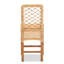 Tabouret de comptoir moderne en acajou bohémien avec rotin naturel et repose-pieds ergonomique pour une assise confortable