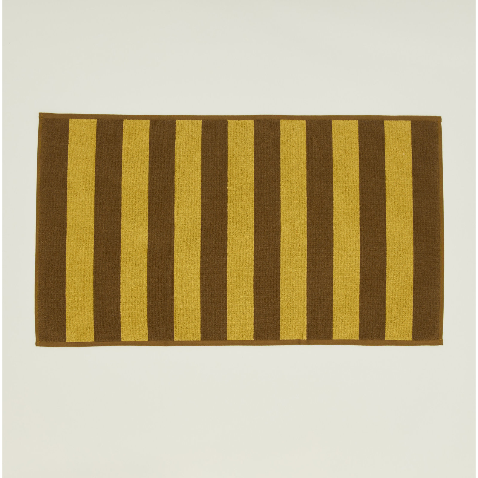 Simple Striped 100% Cotton Bath Mat, Blush/Terracotta