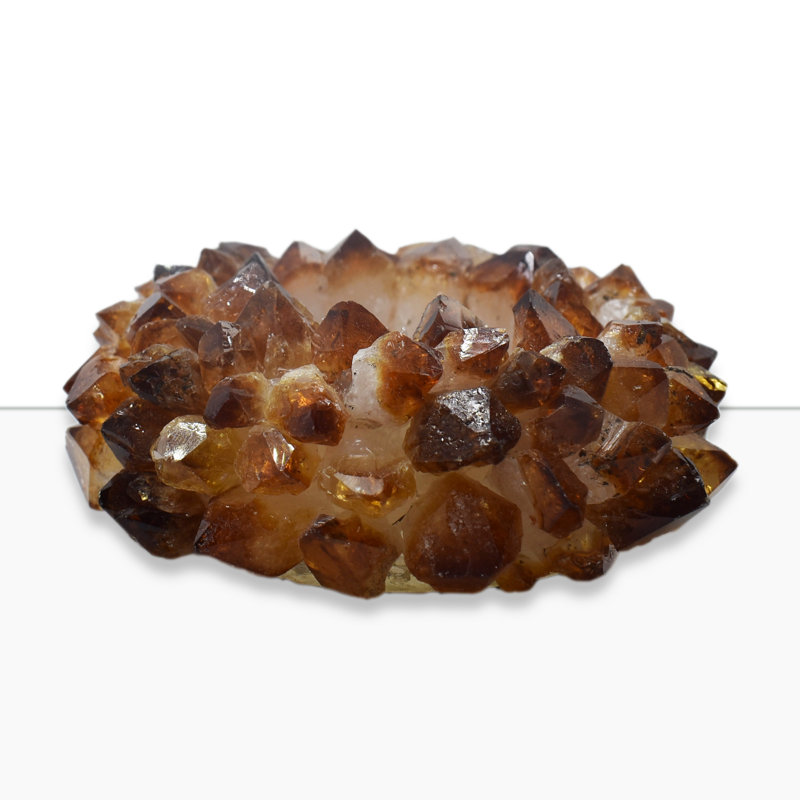 Stone Tabletop Votive Holder, Citrine