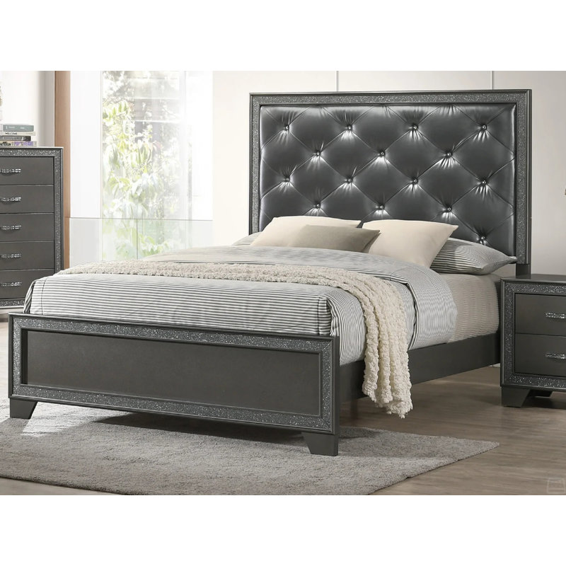 Grande tête de lit tapissier capitonnée 1pc