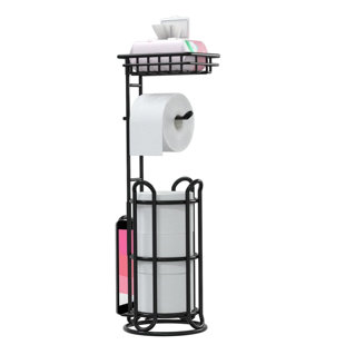 Bathroom Toilet Paper Holder Stand & Dispenser