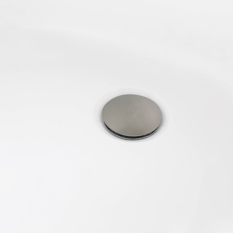 Kingston Brass Aqua Eden 71-Inch Acrylic Oval Rectangular Double Ended Pedestal Tub with Drain (No Faucet Drillings)
