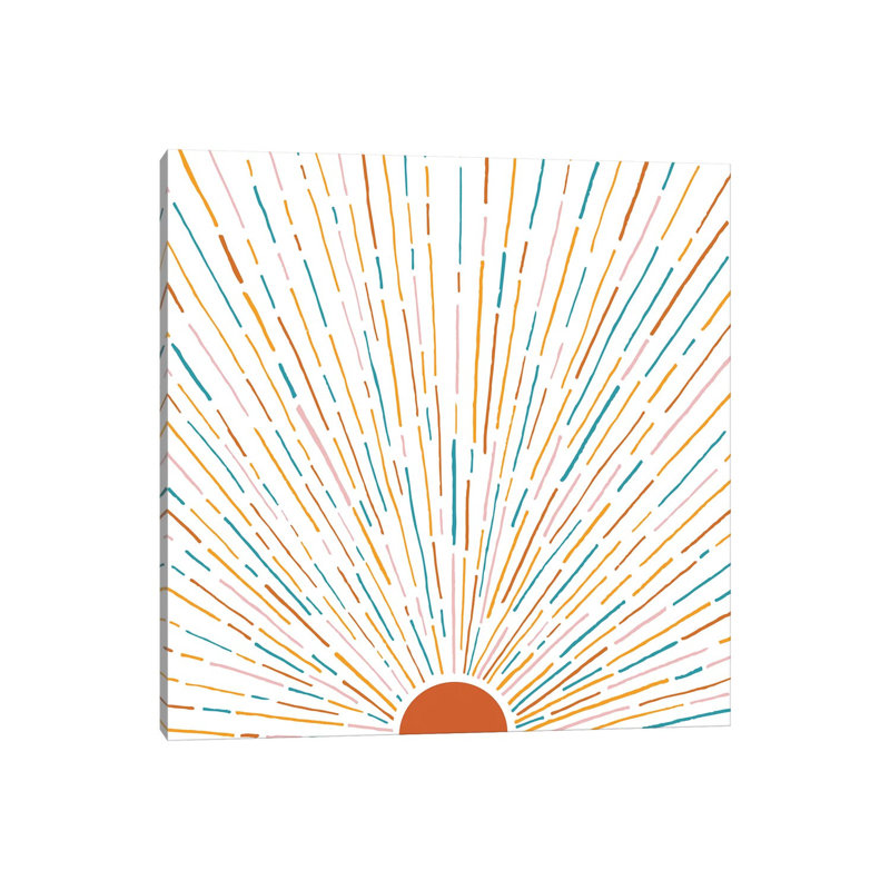 «Sunshine All Around» par Modern Tropical - impression sur toile tendue, H 12 po x l 12 po x P 0,75 po, Toile tendue