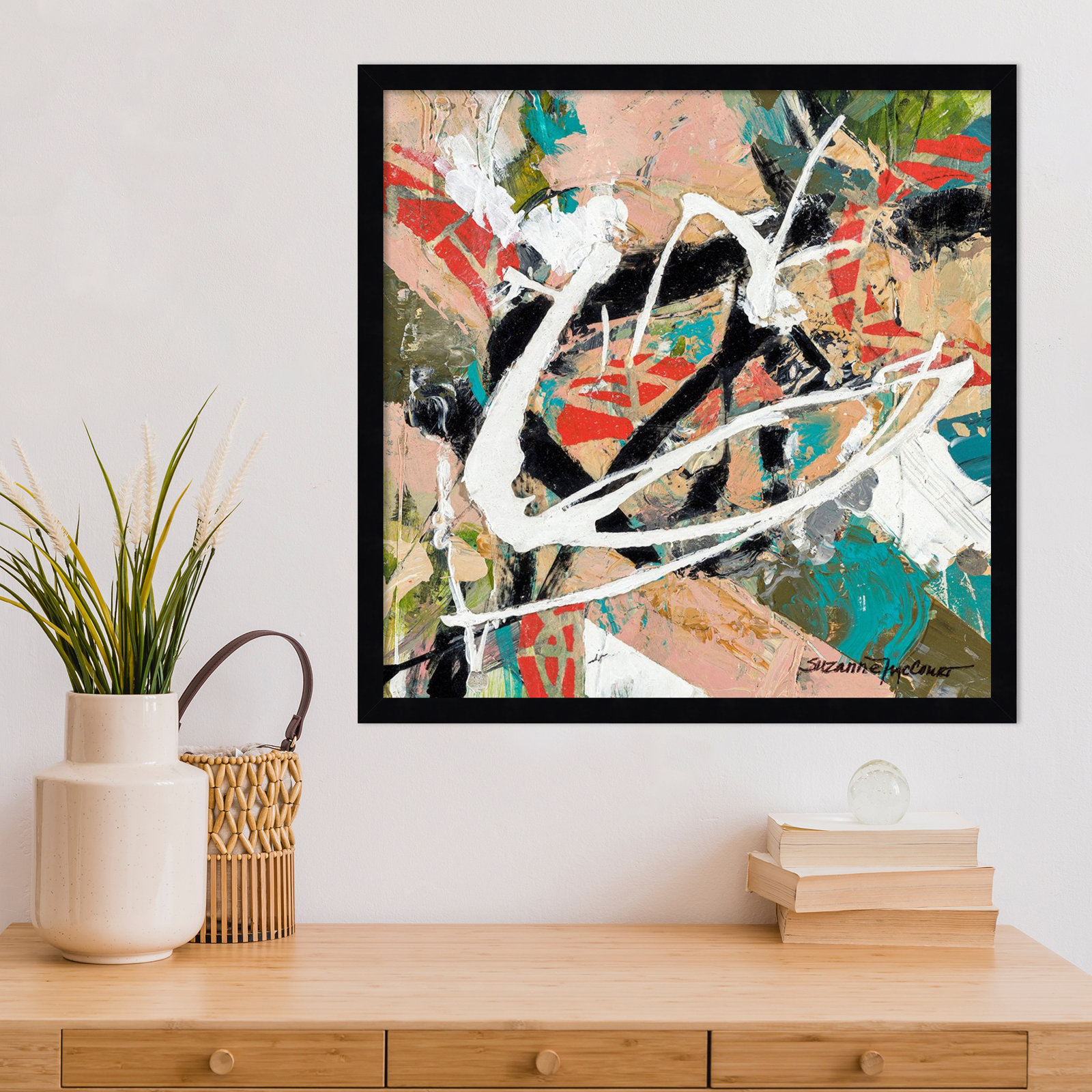 Sutter "Stacked" Print by Suzanne McCourt, 21" H x 21" W, Black