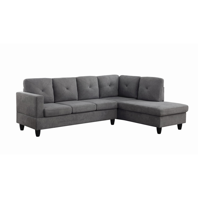 Arsalan 2 - Piece Upholstered Sectional, Gray 100% Polyester