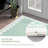 Scalloped Machine Washable Rug Modern Solid Floor Mats with Non-Slip Backing, Stain-Resistant Low Pile Accent Rug, Contemporary Indoor Carpet for Living Room, Bedroom, Office-1726297443