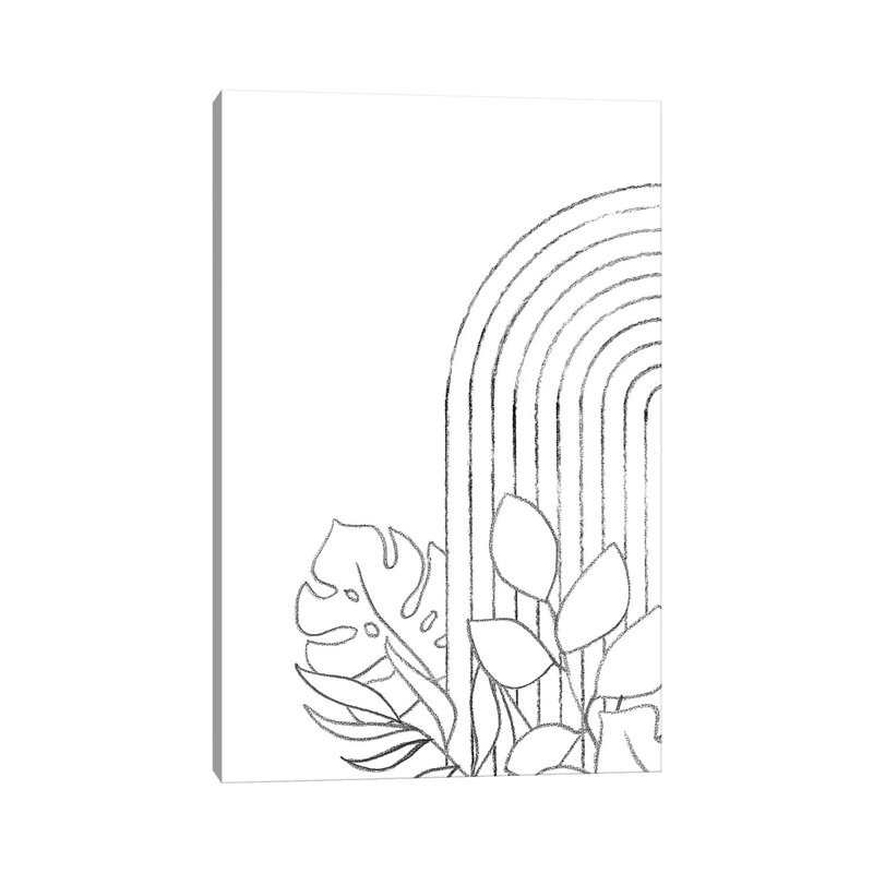 Dessin botanique - reproduction d'art, H 40 po x l 26 po x P 1,5 po, Toile tendue, Aucun mat