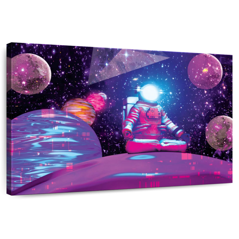Oberle Cosmic Purple Astronaut, 8" H x 12" W
