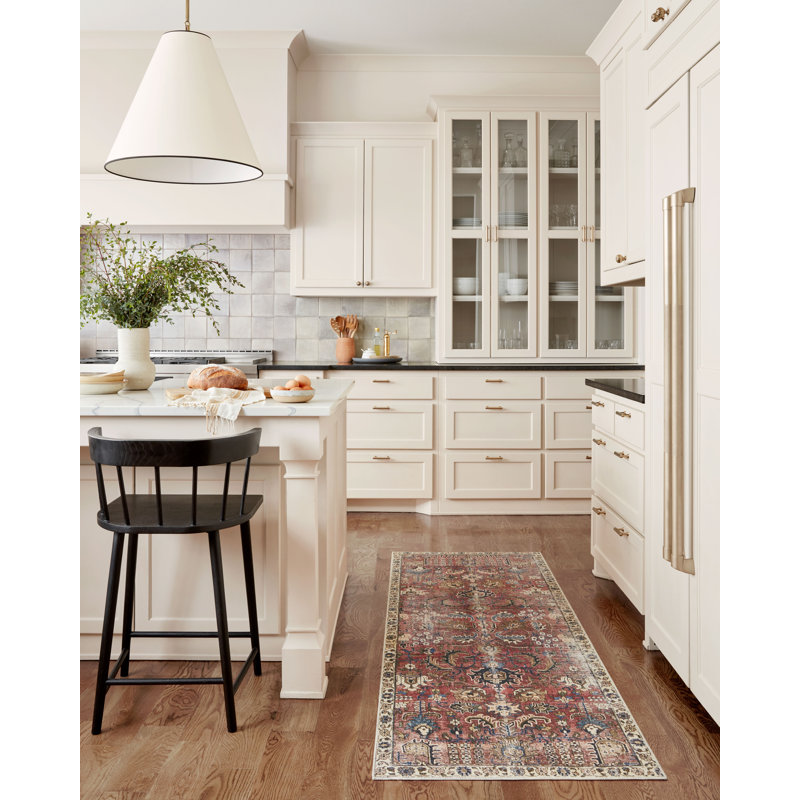 Chris Loves Julia x Loloi Jules Oriental Merlot Rug, Runner 2'6" x 7'6"