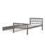Structure de lit plateforme en bois robuste avec lit gigogne extensible-1258968507