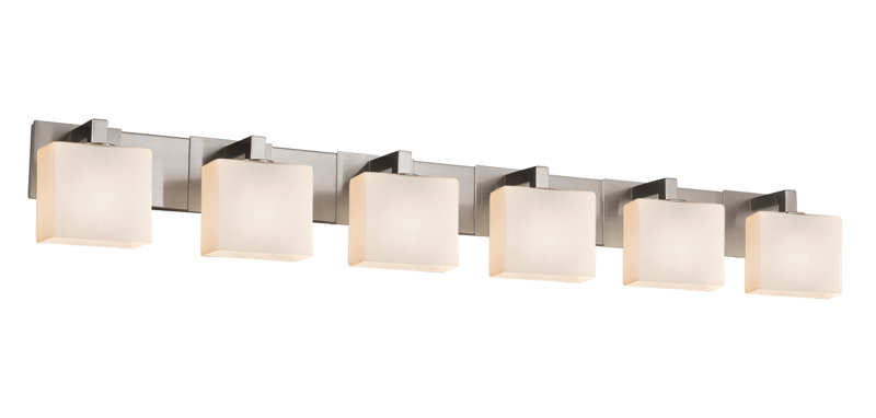 Casson 6 - Light Dimmable Vanity Light, Polished Chrome, Opal, Yes