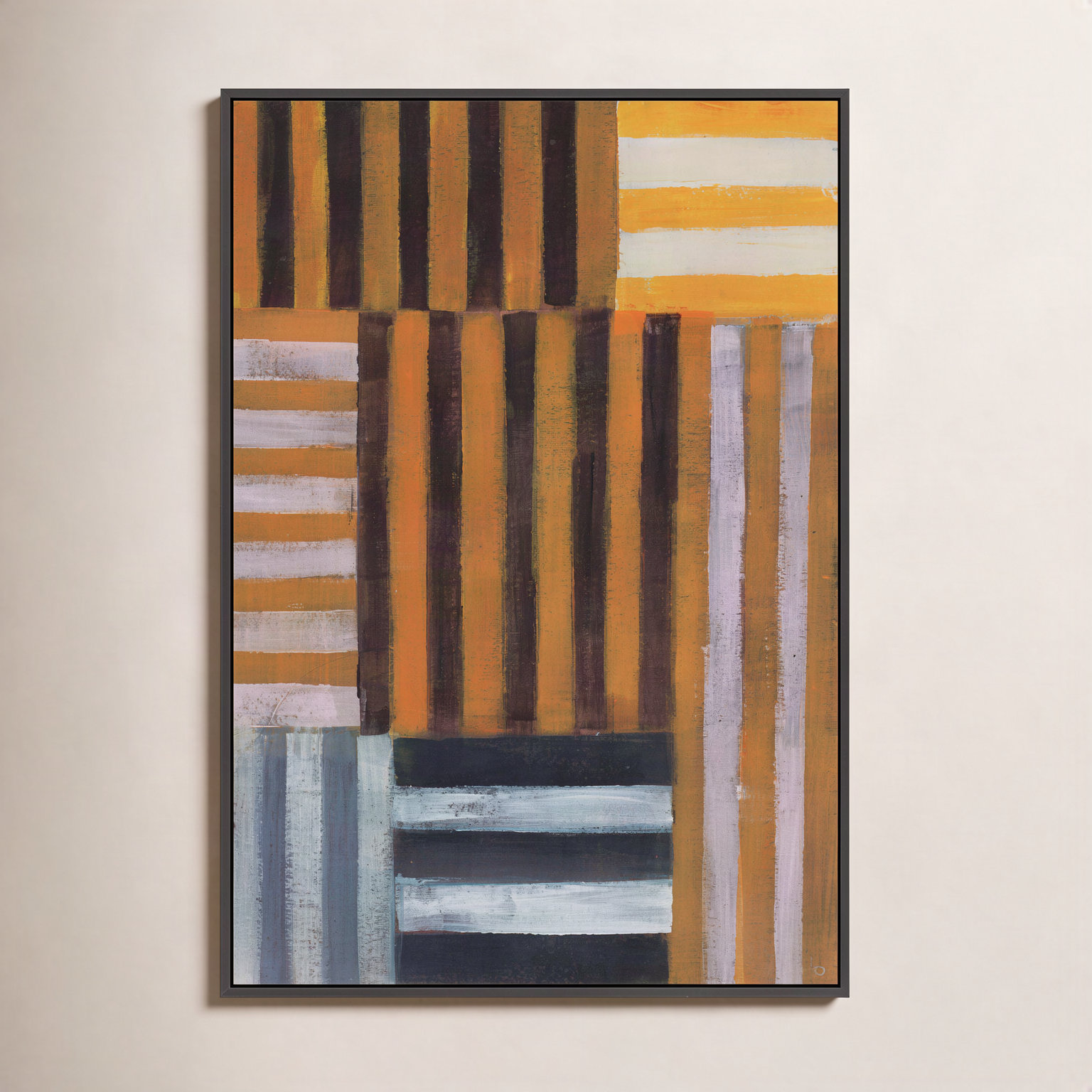 Back-and-Forth 1 Print by Anne-Marie Olczak, 25" H x 20" W, Framed Print Canvas without Mat, Black